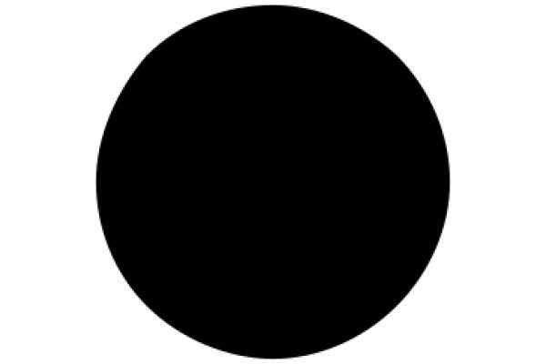 A Pixelated Black Circle on a White Background