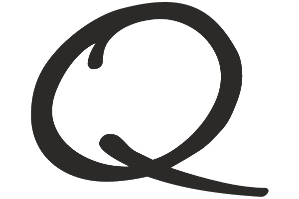 A stylized black lowercase letter 