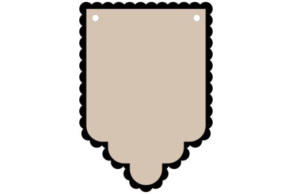 A Blank Sign with a Scalloped Border
