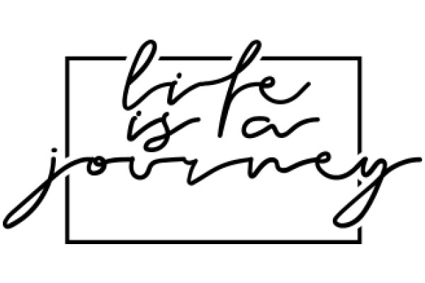 Inspirational Quote: 'Life is a Journey' - A Graphic Design with a Square Frame