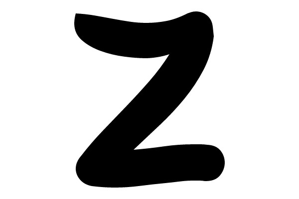 Bold Black Letter Z