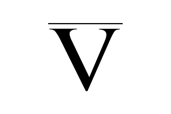 Bold Black Letter V