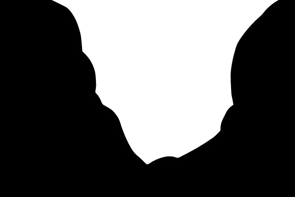 Silhouette of a Person with a Bear