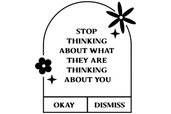A Thoughtful Message: A Sign with a Flower and a Star, Encouraging Positive Thinking and Discussion.