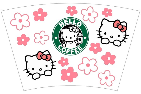 Hello Kitty x Hello Coffee Collaboration Cup Wrap