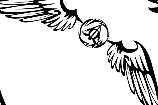 Winged Symbol in Circle