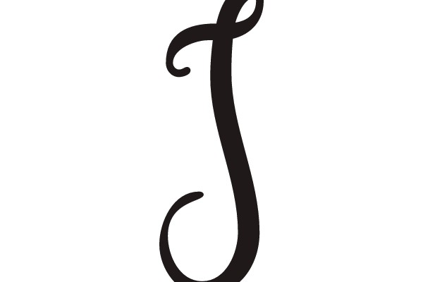 Black Cursive Letter J