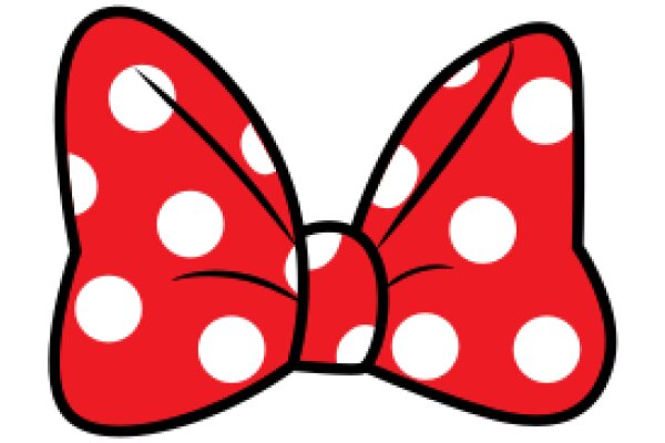 Vibrant Red Bow with White Polka Dots