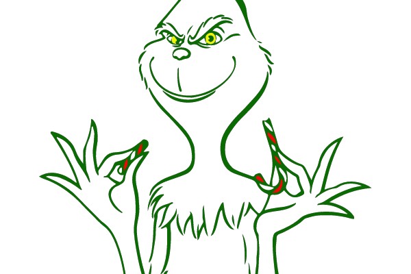 The Grinch's Mischievous Gesture