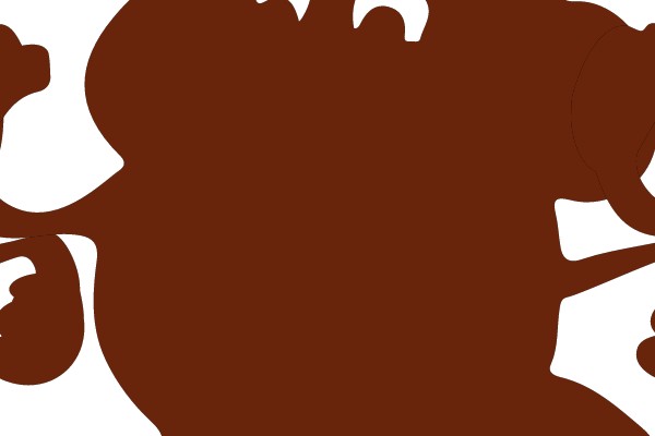 Chocolate Pudding Character Silhouette