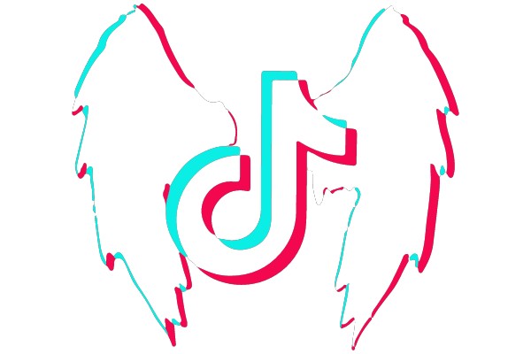 TikTok Logo with Winged Design