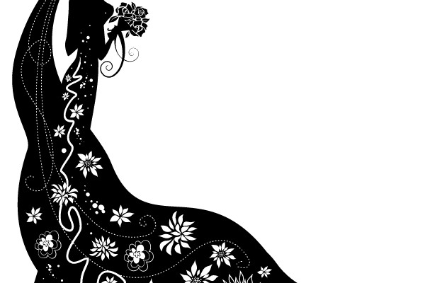 Ethereal Elegance: A Bride's Silhouette.