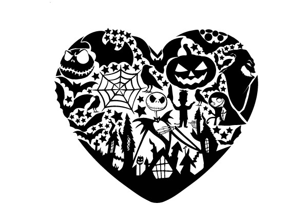 Halloween Heart Silhouette
