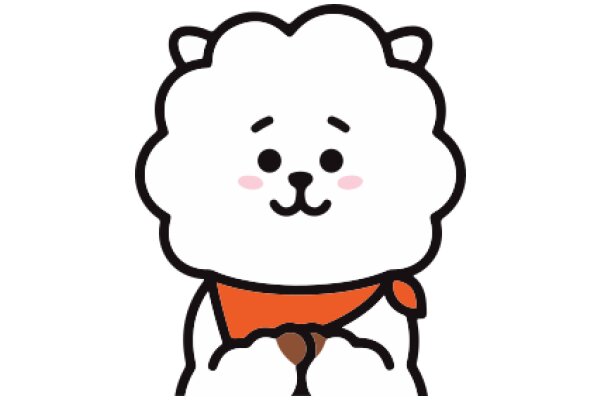 Adorable Cartoon Character: A Friendly and Cute Illustration of a Bear with a Pink Blush