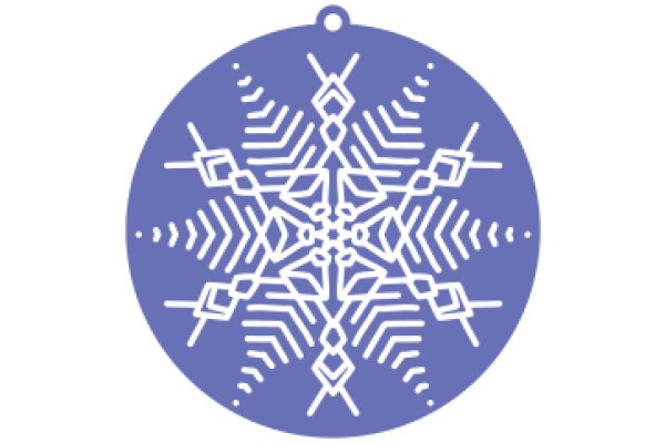 Stylized Snowflake Design on a Purple Background