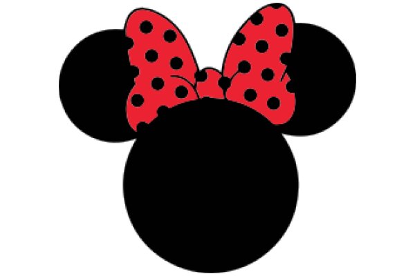 Whimsical Disney Character: A Minimalist Design of Mickey Mouse's Iconic Ears and Face