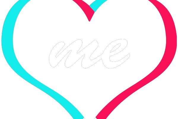 Vibrant Digital Art: A Colorful Heart with a Curved Line