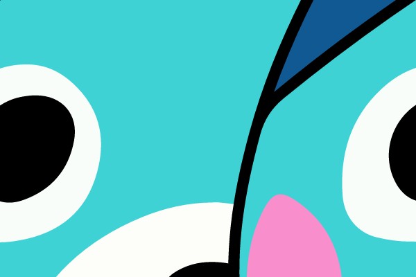 Whimsical Bear Face Illustration