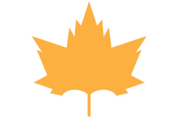 Vibrant Yellow Maple Leaf Logo