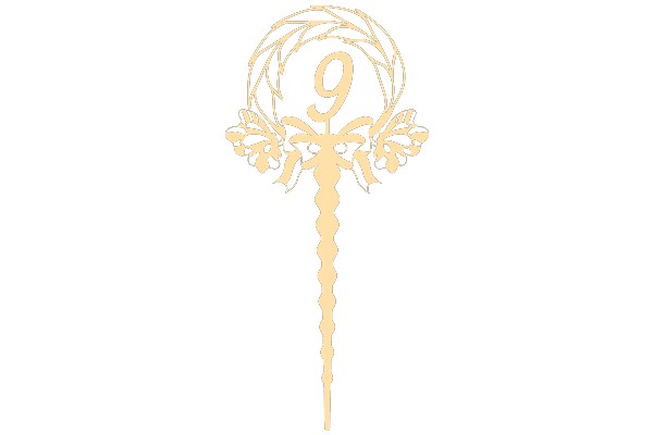 A Golden Emblem with the Number Nine