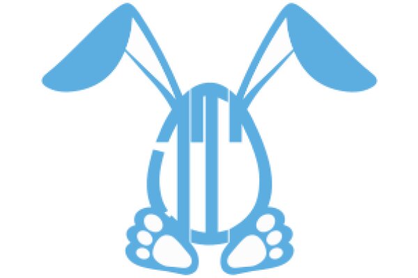 A Blue Easter Bunny Logo