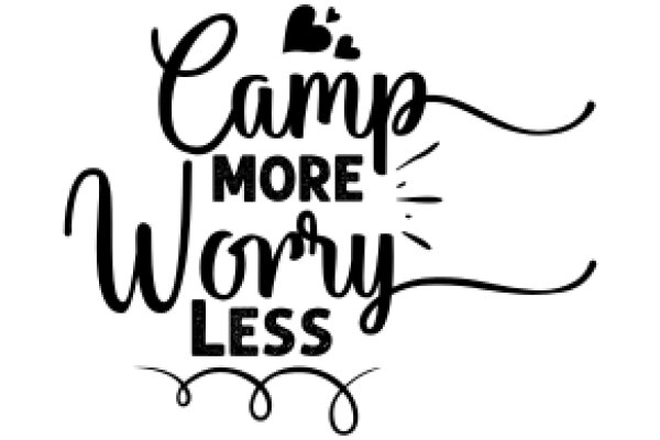 Camp More, Worry Less: A Motivational Quote