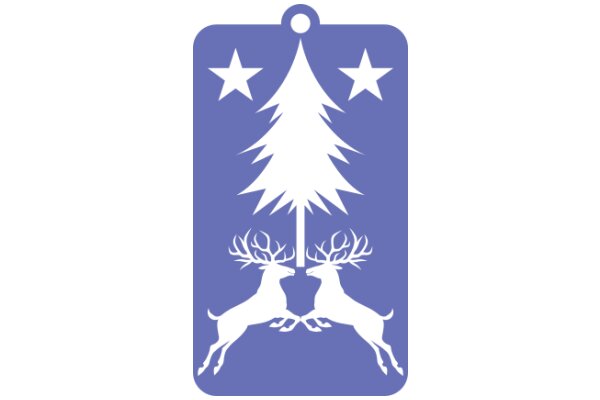 A Symbolic Emblem of Nature's Harmony: A Blue Logo Featuring a Tree and Two Deer