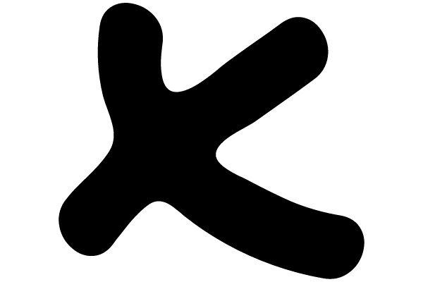 Abstract Black Symbol on White Background