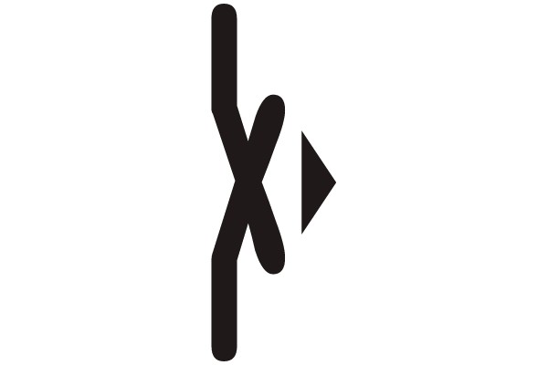 Black Symbol on White Background
