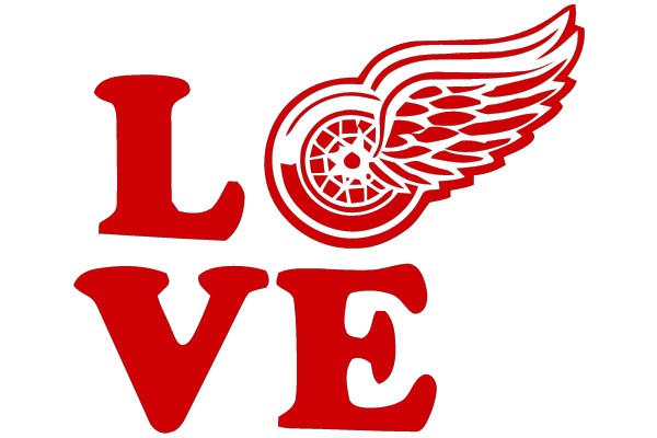 Detroit Red Wings Love Logo