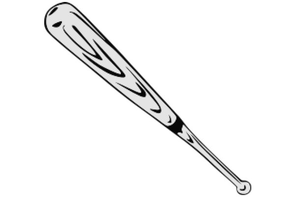 Silver Baseball Bat with Black Handle