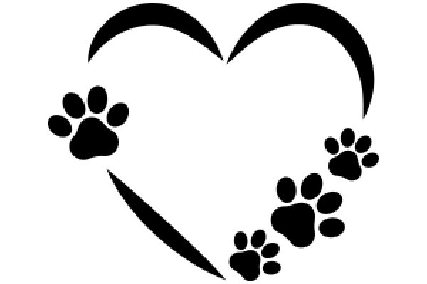 Paw Prints Forming a Heart