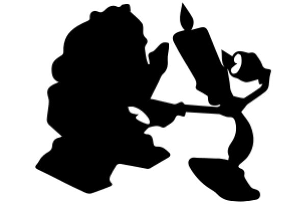 Silhouette of a Candlelit Figure