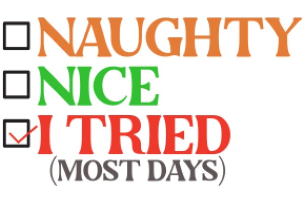 Naughty Nice I Tried: A Collection of Most Days