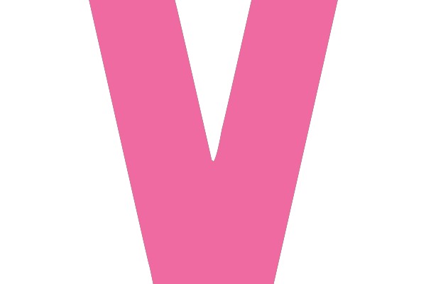 Bold Pink Letter V