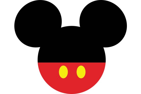 Simplistic Mickey Mouse Logo: A Classic Icon in a Modern Form