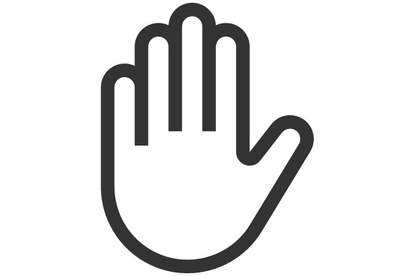 A Simple, Icon of a Hand Gesture