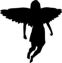 Silhouette of a Winged Figure