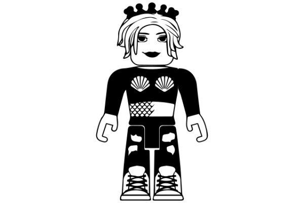 Stylish LEGO Character with a Unique Crown and Shoe Design