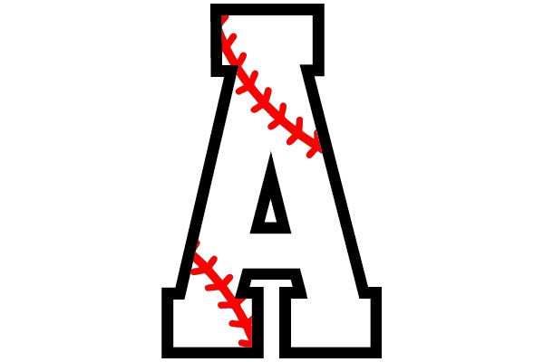 Baseball Stitched Letter A