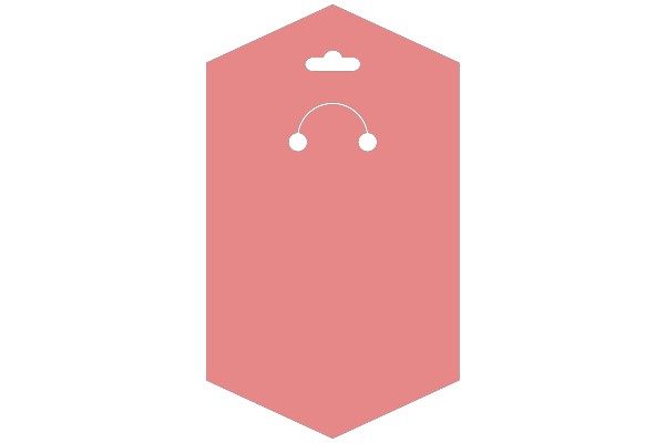 A Pink Hexagon with a Smiley Face and Two Eyes