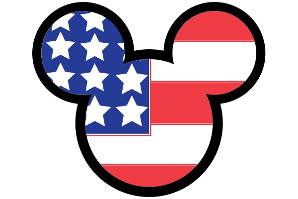 Disney's Iconic Mickey Mouse Ear, Fused with the American Flag