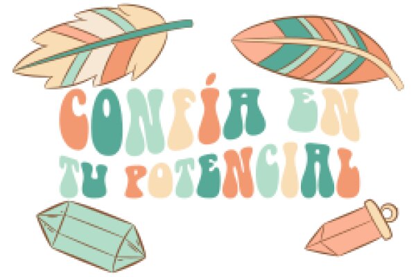 A Colorful Illustration of a Confident Crystal Ball, Featuring a French Phrase and a Leafy Plant.