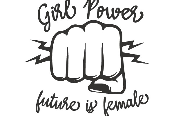 Empowered Hand with 'Girl Power, Future is Female' Text