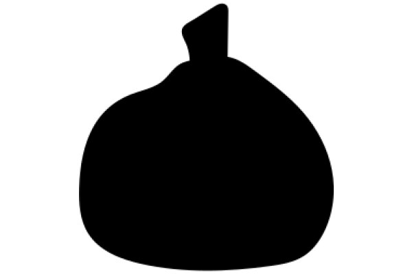 A Silhouette of a Bag on a White Background