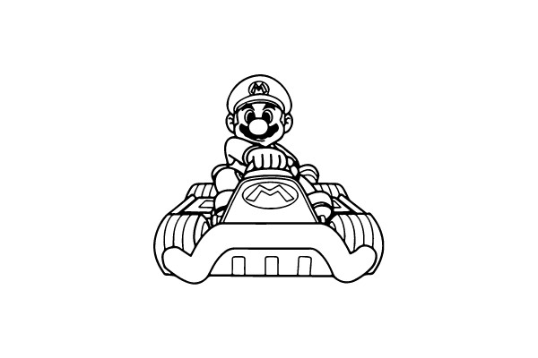 Mario Kart Coloring Page