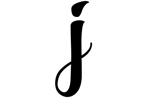 Black Capital Letter J