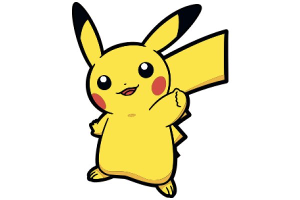 Pikachu's Playful Pose: A Delightful Cartoon Character