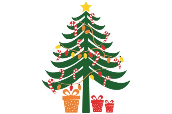 Celebrating the Festive Season: A Vibrant Christmas Tree and Gifts