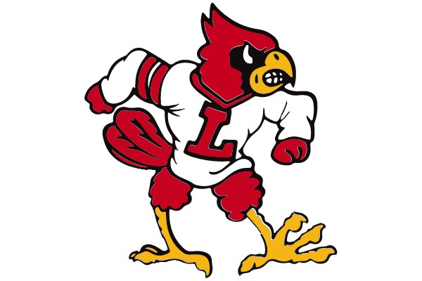 Cardinal Mascot in Action Pose